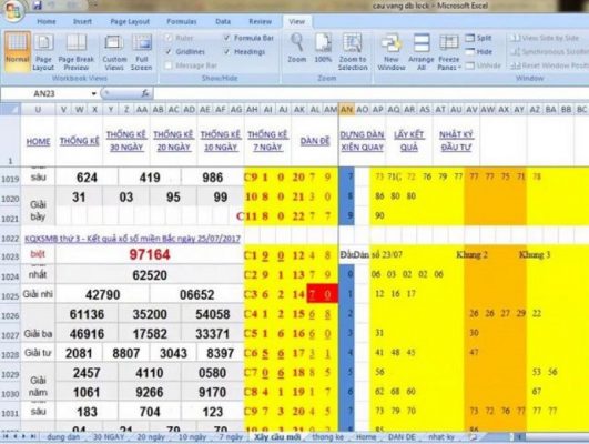 Cách tính lô đề bằng excel siêu chuẩn 4 tinh lo de bang excel 1